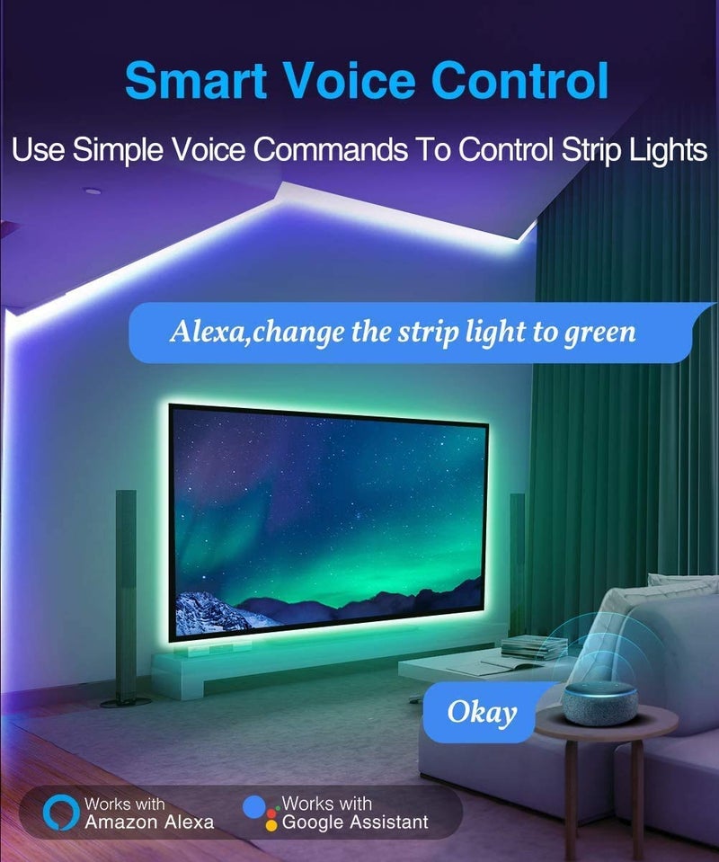 Aubric LED Wifi Controller, RGB Led Light Strip Voice Control From Alexa & Google Home, WIFI Wireless Smart Controller With Free App via IOS or Android Smartphone - Image 5